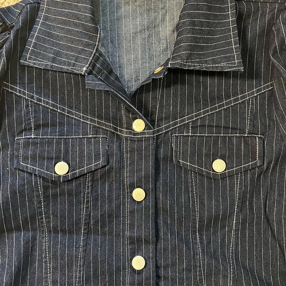 Lovers + Friends Pinstripe Denim Jacket - Picture 7 of 10
